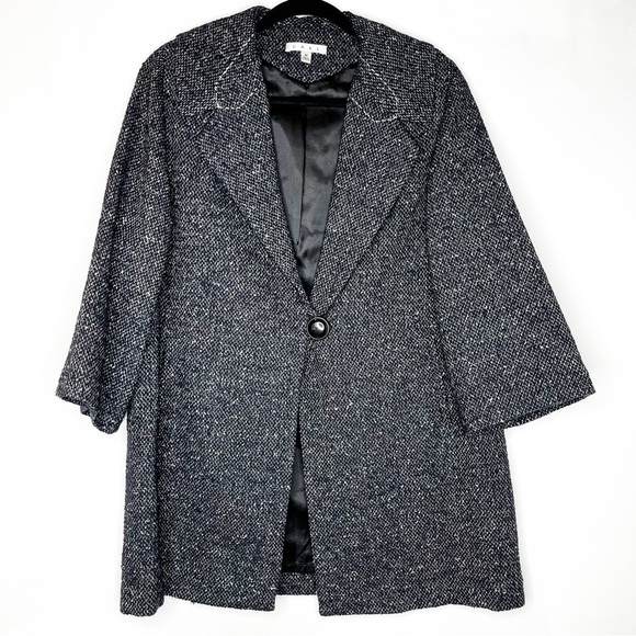 CAbi | Gray Pebbled Pea Coat - Picture 1 of 5